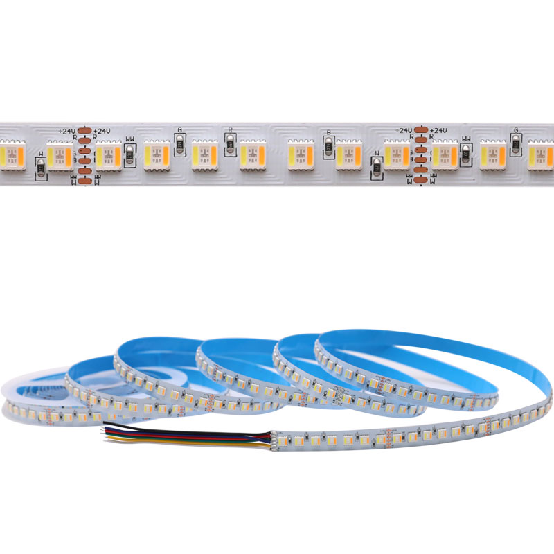 DC24V 112LEDs/m Highest Density 5-In-1 RGBWW LED Strip SMD5050 16.4FT DC24V 112LEDs/m Highest Density 5-In-1 RGBWW LED Strip SMD5050 16.4FT